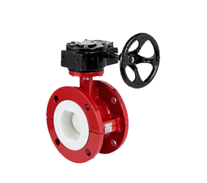Worm gear flange full lined butterfly valve specification