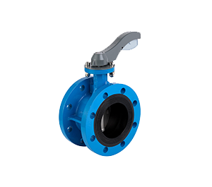 Lever flange butterfly valve