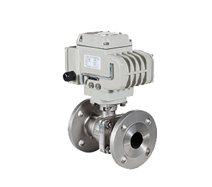 Electric flange stainless steel two-way ball valve